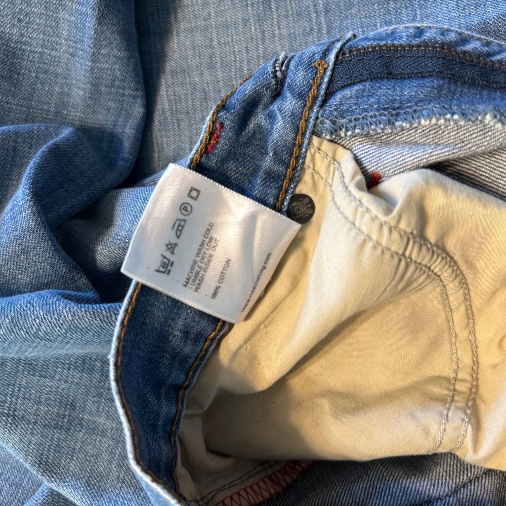 RVCA Artist Network Program Jeans Mens 28 Light Blue Excellent Straight Leg ANP - Picture 8 of 13
